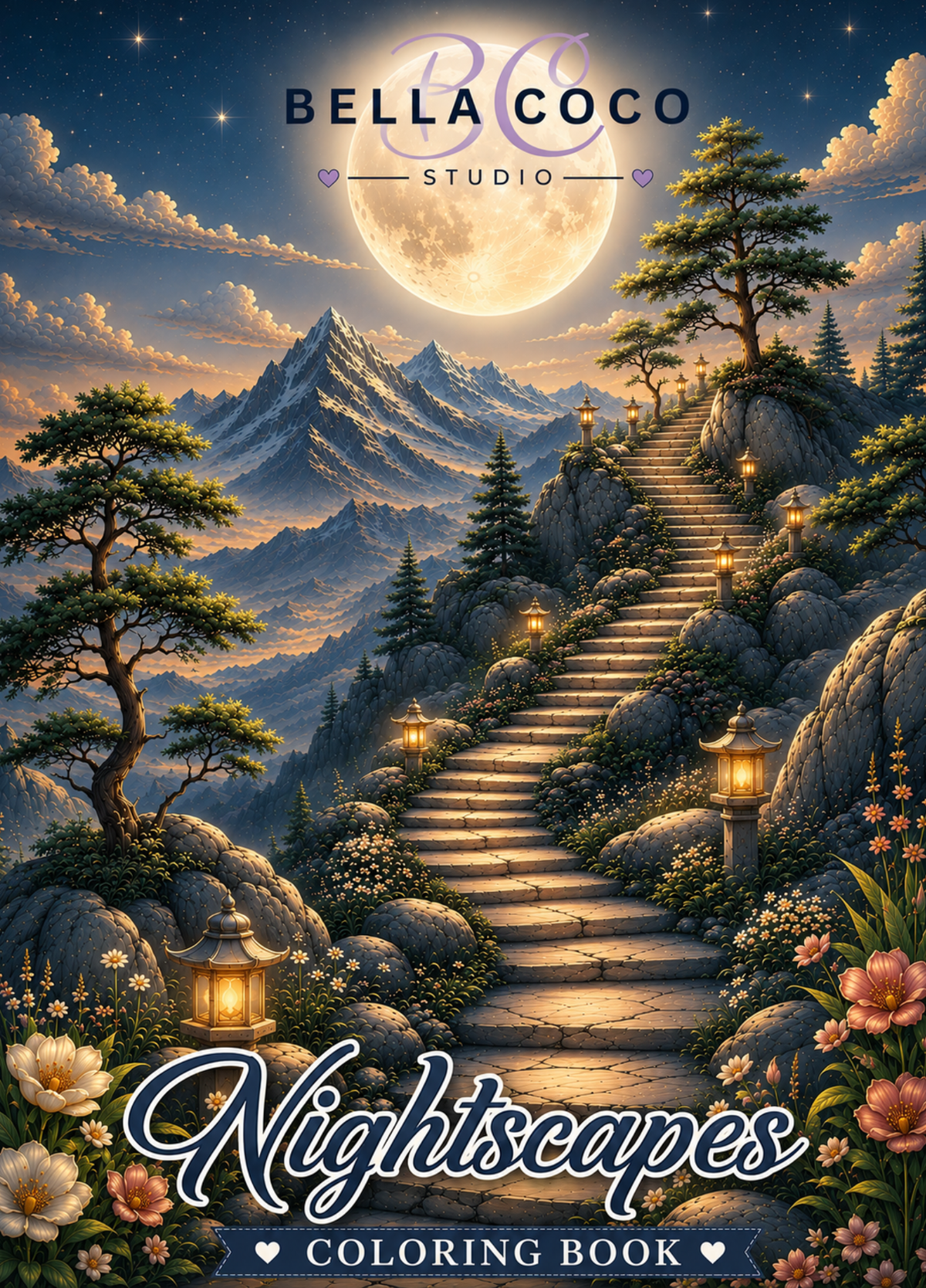 Nightscapes Printable Adult Coloring Book