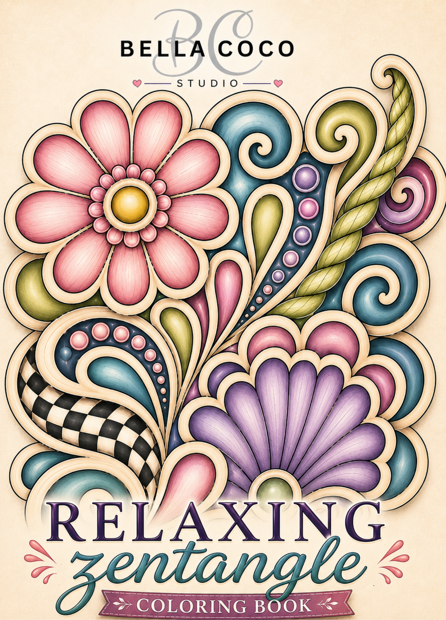 Relaxing Zentangle Coloring Book | Printable PDF