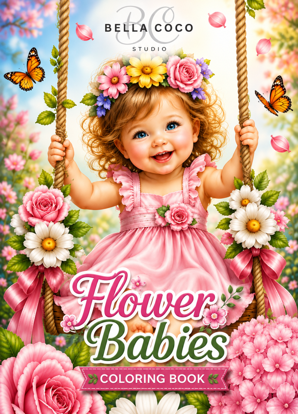 Flower Babies Coloring Book | Printable PDF