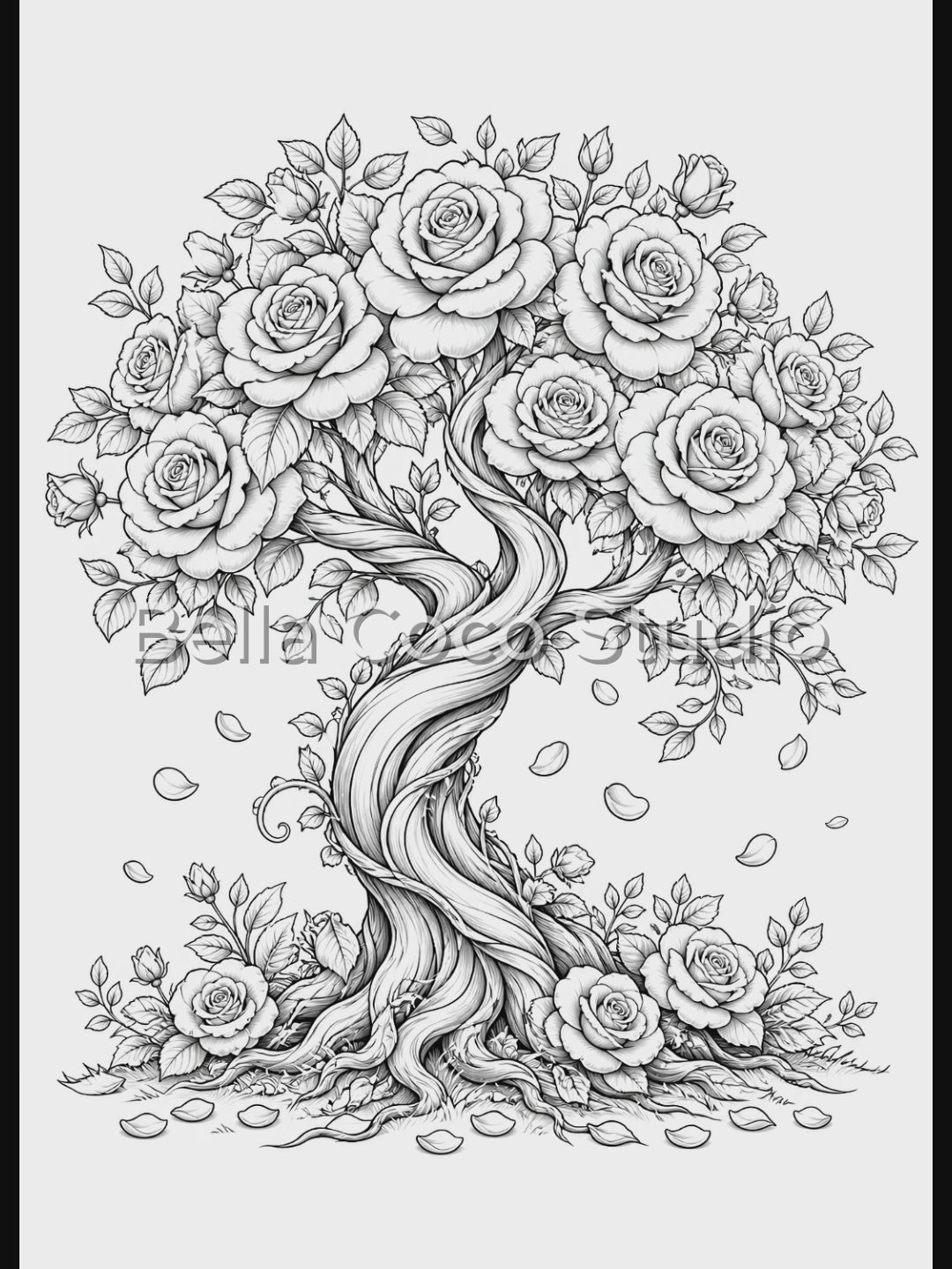 Blooming Trees – Printable Coloring Book
