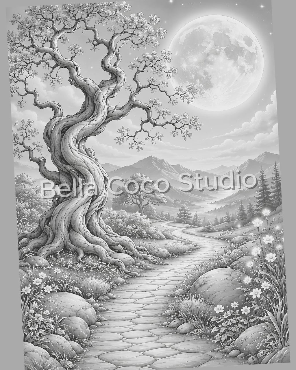 Nightscapes Printable Adult Coloring Book