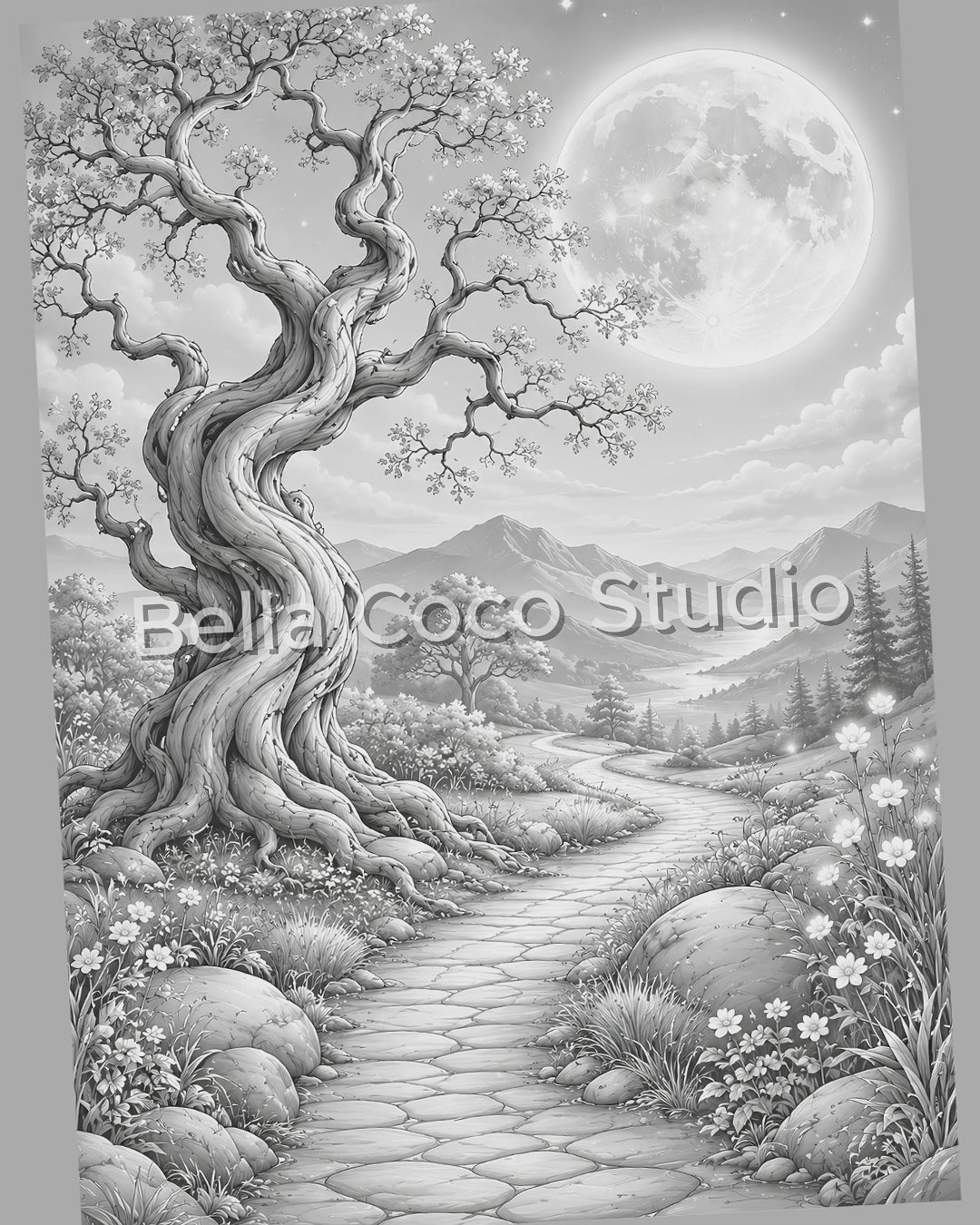 Nightscapes Printable Adult Coloring Book