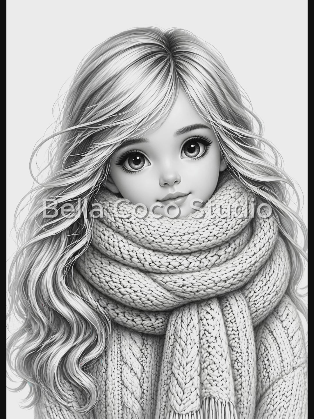 Winter Girl – Printable Coloring Book