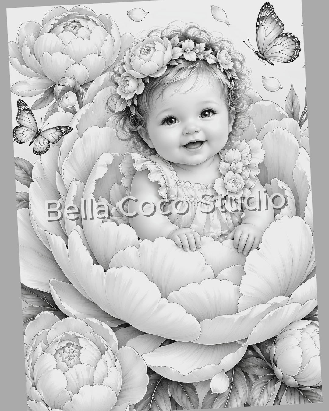 Flower Babies Coloring Book | Printable PDF