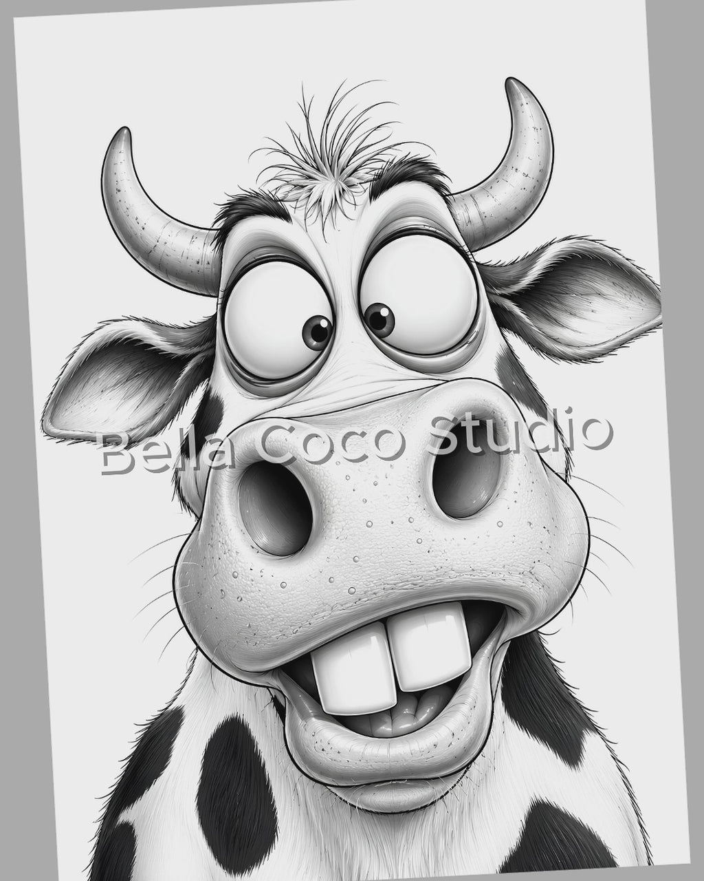 Funny Animals Adult Coloring Book l Digital PDF Download