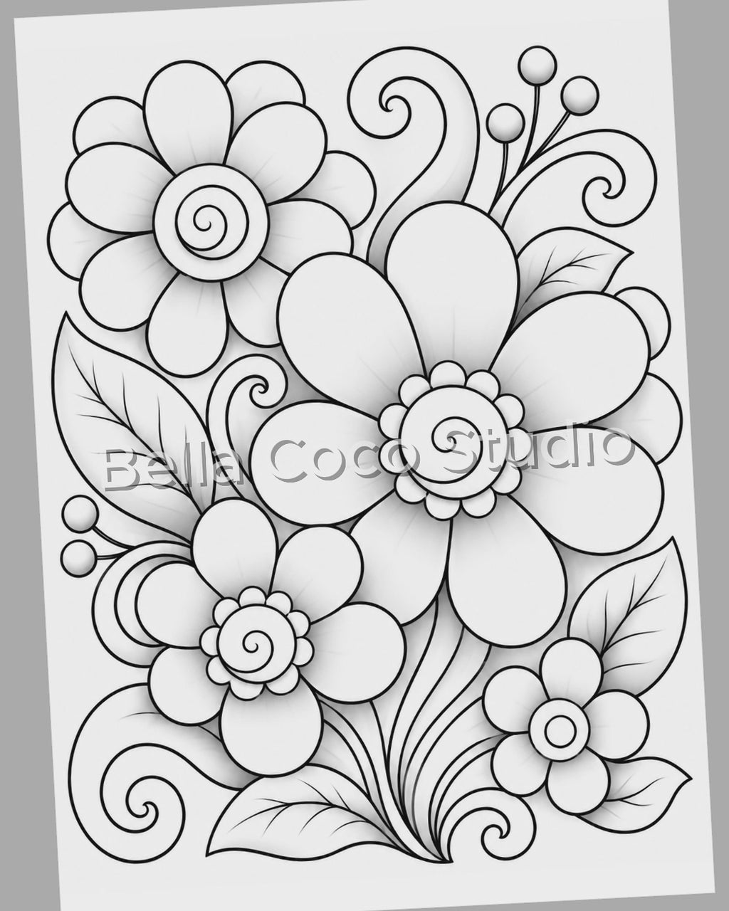 Relaxing Zentangle Coloring Book | Printable PDF